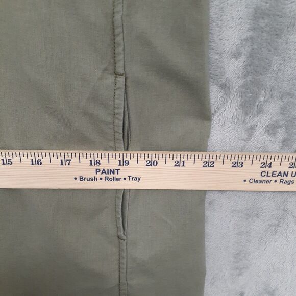 Joe Fresh Dress Straight Style Boxed Look Size M Linen/Cotton Olive Green - Picture 5 of 7